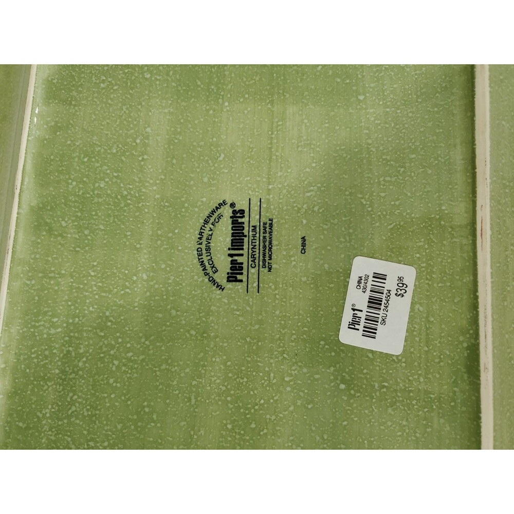Carynthum by Pier 1 Imports 16” Rectangular Serving Plate Floral Design - Picture 8 of 11